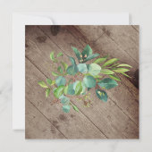 String Lights groen rustiek Vrijgezellenfeest Kaart (Achterkant)