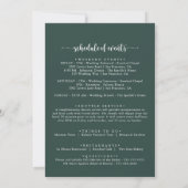 String Lights Groene Bruiloft Welkomstbrief (Achterkant)