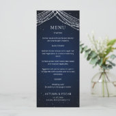 String Lights Hemelse bruiloft Menu (Staand voorkant)