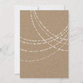 String Lights Kraft bruiloft receptie Kaart (Achterkant)