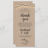 String Lights Kraft, Plaats instelling Dank u kaar Programma (Voorkant / Achterkant)