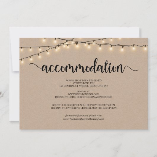 String Lights Kraft, verblijfskaart Kaart (Voorkant)