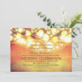 String Lights Lantaarns Gloeiende bruiloft Uitnodi Kaart (Staand voorkant)
