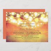 String Lights Lantaarns Gloeiende bruiloft Uitnodi Kaart (Voorkant / Achterkant)