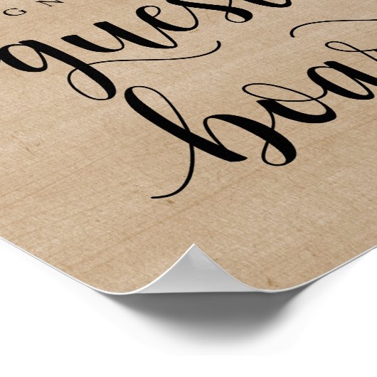 String Lights, Mariage Signer Notre Invité Poster (Coin)