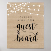 String Lights, Mariage Signer Notre Invité Poster (Devant)