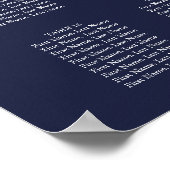 String Lights Marine Blauw Bruiloft Zitplaatsen Gr Poster (Hoek)