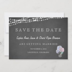 String Lights Mason Jar Chalkboard BEWAREN DE DATU Save The Date