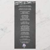 String Lights Mason Jar Chalkboard Wedding Program Programma (Achterkant)