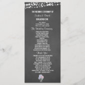 String Lights Mason Jar Chalkboard Wedding Program Programma (Voorkant)