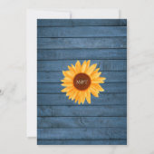 String Lights Mason Jar Sunflower Rustic Wedding Kaart (Achterkant)
