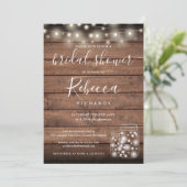 String Lights Mason Jars Script Vrijgezellenfeest Kaart (Staand voorkant)