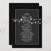 String Lights Modern Black repetitie diner Kaart (Voorkant / Achterkant)