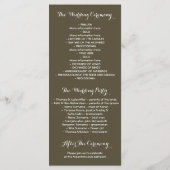 String Lights Moss Tree takken Trouwprogramma's Programma (Achterkant)