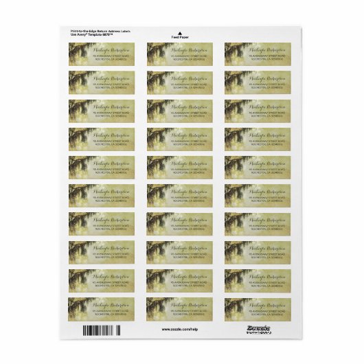 String Lights Mossy Tree takken Etiket (Full Sheet)