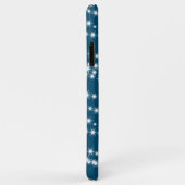 String Lights op blauw iPhone Case (Achterkant/rechts)