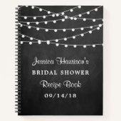 String Lights op krijtbord Vrijgezellenfeest Recep Notitieboek (Voorkant)