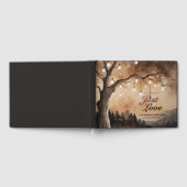 String Lights op Tree Romantic Country Wedding Gastenboek (Volledig)