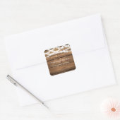String Lights op Wood Rustic Elegant Sticker Favor (Envelop)