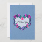 String Lights Orchid shaped Heart Feestdagenkaart (Achterkant)