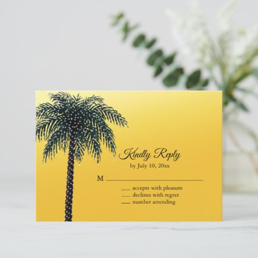 String Lights Palm Tree Golden RSVP (Staand voorkant)