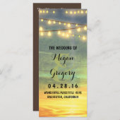 String Lights Palms Beach Sunset Wedset Programmes (Devant / Derrière)