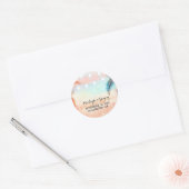 String Lights Palms Strand Bruiloft Stickers (Envelop)
