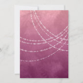 String Lights Pink Girl Baby shower Kaart (Achterkant)