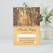String Lights Rustic Tree Wedding RSVP (Staand voorkant)