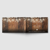 String Lights Rustic Wood Boho Barn Wedding Gastenboek (Volledig)
