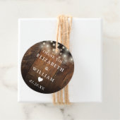 String Lights Rustiek Hout Boho Schuur Huwelijk Bedankjes Labels (In situ)