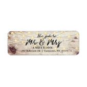 String Lights Rustiek Hout De Toekomst Mr en Mrs Etiket (Voorkant)