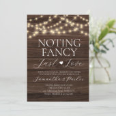 String Lights Rustiek Niets Fancy Gewoon Liefde Kaart (Staand voorkant)