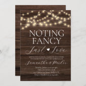 String Lights Rustiek Niets Fancy Gewoon Liefde Kaart (Voorkant / Achterkant)