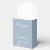 String Lights Signature Script Dusty Blue Wedding Bedankdoosjes (Geopend)