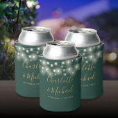 String Lights Signature Script Groen Goud Bruiloft Blikjeskoeler