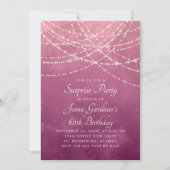 String Lights Stoffig Roos Roze Verjaardag Kaart (Voorkant)