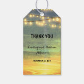 String Lights Strand Palmen Bruiloft Cadeaulabel (Voorkant)