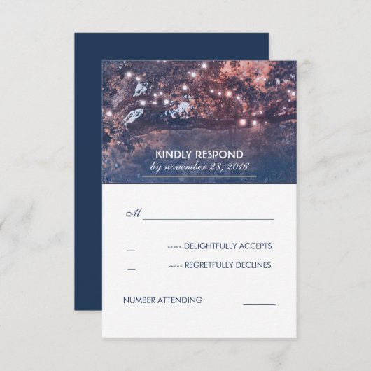 String Lights Tree  Blauw Rustiek RSVP (Voorkant / Achterkant)