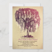 String Lights Tree Rustieke bruiloft Uitnodiginge Kaart (Voorkant)