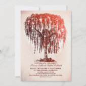 String Lights Tree Rustieke bruiloft Uitnodiginge Kaart (Voorkant)