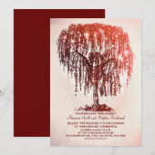 String Lights Tree Rustieke bruiloft Uitnodiginge Kaart (Voorkant / Achterkant)