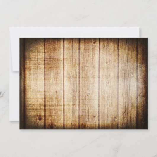 String Lights Tree Schuur Hout Vrijgezellenfeest Kaart (Achterkant)