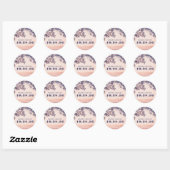 String Lights Tree takken rustieke bruiloft Ronde Sticker (Vel)