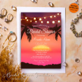 String Lights Tropical Palm Beach Vrijgezellenfees Kaart