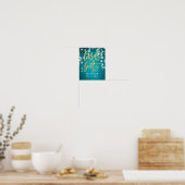 String Lights Turquoise Kaarten & Gifts Wedding Si Poster (Keuken)