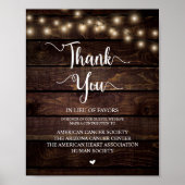 String Lights, Wedding Donation, Contribution Poster (Voorkant)