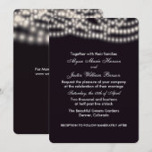 String Lights Wedding Invitation Kaart (Voorkant / Achterkant)