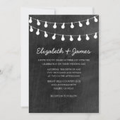 String Lights Wedding Invitations Kaart (Voorkant)