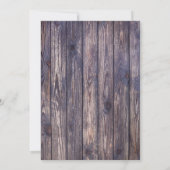 String Lights Wooden Background Wedding Invitation Aankondiging (Achterkant)